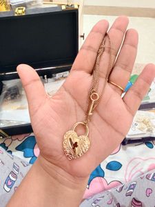 Elegant Heart Lock &amp; Key Necklace