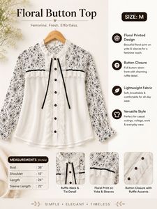 Chic Floral Button-Down Top