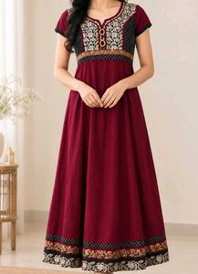 Elegant Maroon Ethnic Gown