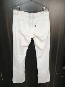 Women's White Straight Leg Jeans