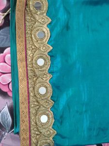 unused Embellished Saree with Mirror Work