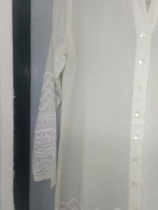 🌞🏖️Summer Transperent Kurta White