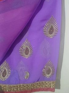 Elegant Pink &amp; Lilac Saree