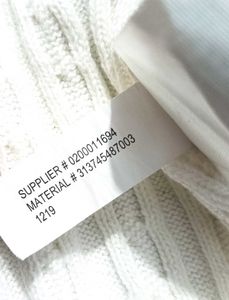 Ralph Lauren Polo White Cable Knit Cardigan