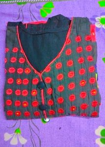 🍁Fully Embroidered Anarkali Kurti