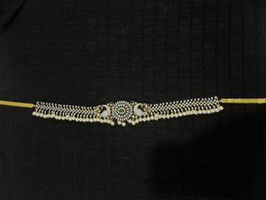 Exquisite Peacock Kemp Stone Kamarbandh