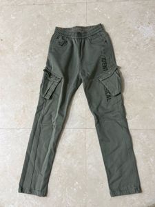 Olive Green Boys' Cargo Pants