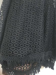 Elegant Black Lace Cold Shoulder Top