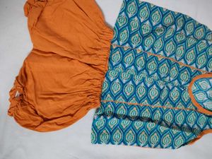(3-12 month )kids Orange &amp; Teal Ethnic  Set