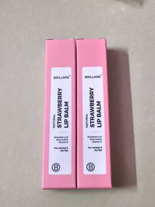 pack of 2 Brillare Strawberry Lip Balm is a natura