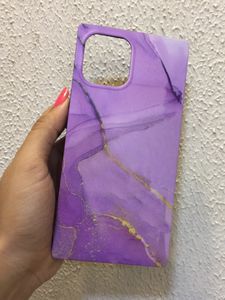 IPhone12ProMax Matte Purple Hues Marble Look Phone Cover Case