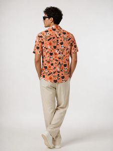 Men's Halloween Themed Button-Down Shirt