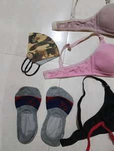 Assorted Bras and Socks Bundle