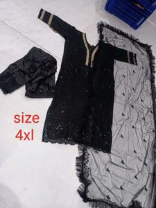 Elegant Black Kurta Set with Dupatta