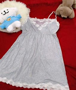 Comfortable Lace Trim Nightgown