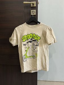 Cream Graphic Print T-Shirt