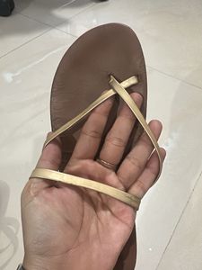 Hype Gold Strappy Flat Sandals