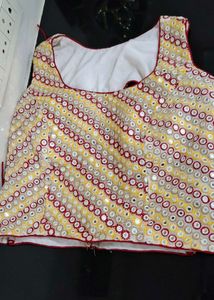 Off White Color With Work Blouse