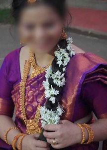wedding Purple pure Silk Saree