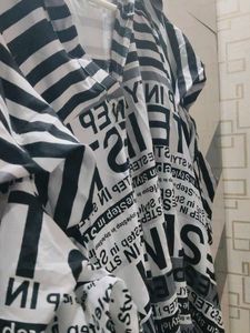 Unique Graphic Print Tunic Top