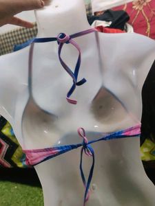 Paded Frill Knot Bra