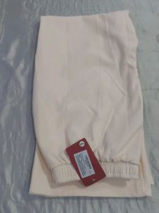 Elegant Off White Knitted Trousers Palazzo Pants