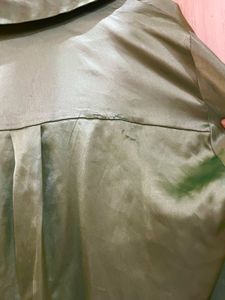 ZARA Elegant Sage Green Satin Shirt