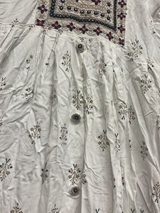 Beautiful White Kurta with Embroidery