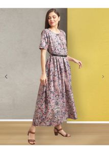 Paisley Print Maxi Dress
