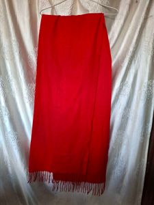 Red Fringe Scarf
