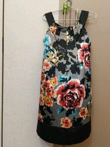 Branded Floral Print Dress