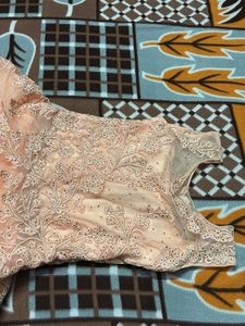 Elegant Peach Ethnic Gown