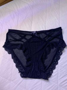 Black Lace Trim Briefs