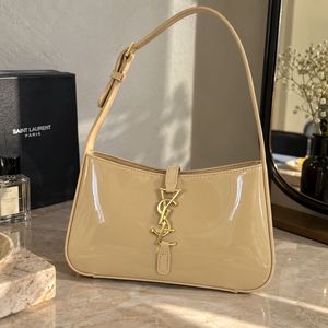 YSL Saint Laurent Patent Leather Hobo Bag
