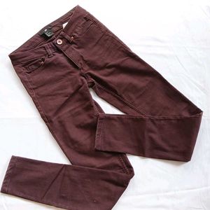 Burgundy Skinny Jeans