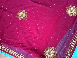 Embroidered Silk Saree