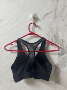 Decathlon Black Textured Sports Bra