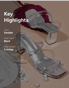 Silver Heeled Sandals
