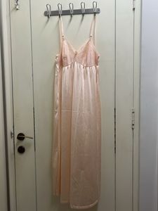 Satin Lace Trim Nightgown