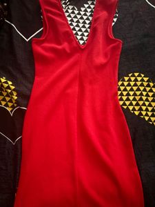 Chic Red Bodycon Mini Dress