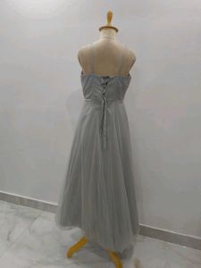 Elegant Grey Tulle Dress