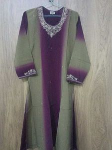 Embroidered Ombre Kurta