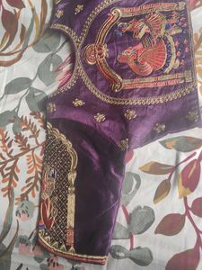 Beautiful Embroidered Purple Blouse