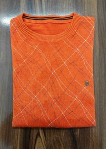 Orange Patterned Pullover