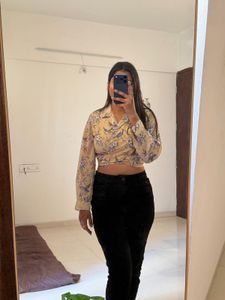 Floral Wrap Crop Top