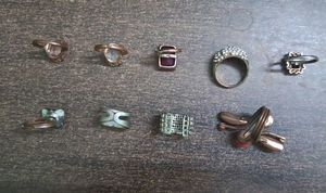 Assorted Gemstone Rings Set