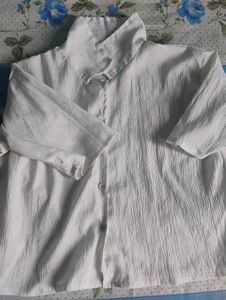 White Textured Shirt