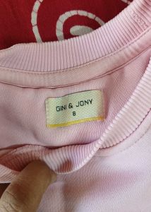 Pink Embroidered Floral Sweatshirt