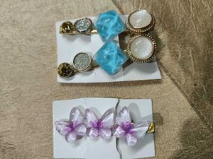 Cute Flower Hair Clips &amp; Earrings Set