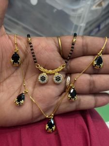 Elegant Black Stone Mangalsutra Set